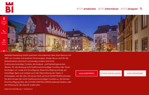 Vorschau von www.bielefeld.jetzt, Bielefelder Weihnachtsmarkt - Bielefeld Marketing GmbH