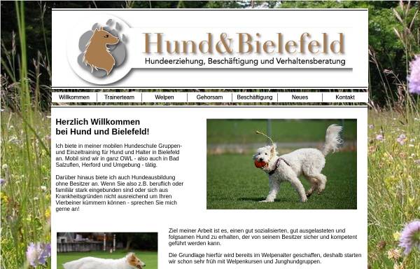 Vorschau von www.hund-bielefeld.de, Hund & Bielefeld, Katja Hackenberg