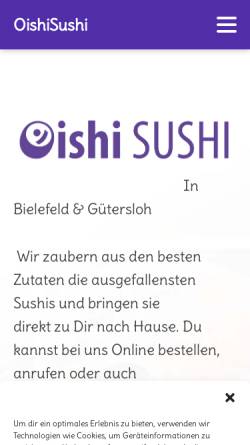 Vorschau der mobilen Webseite oishisushi.de, Oishisushi.de