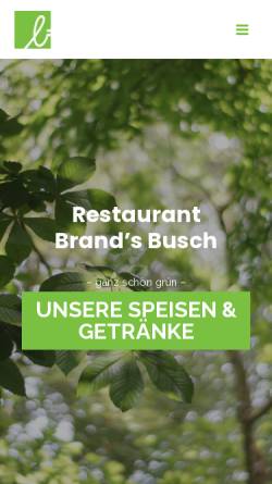 Vorschau der mobilen Webseite brands-busch.info, Restaurant Brand's Busch