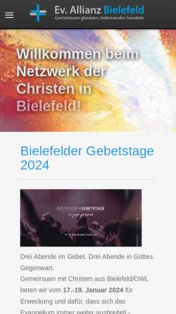 Vorschau der mobilen Webseite allianz-bielefeld.de, Evangelische Allianz Bielefeld