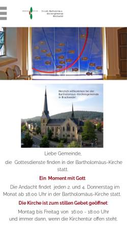 Vorschau der mobilen Webseite wb.kirchengemeinde-brackwede.de, Ev.-luth. Bartholomäus-Kirchengemeinde Brackwede