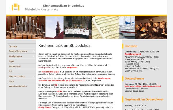 Vorschau von www.jodokus.de, Kirchenmusik an St. Jodokus