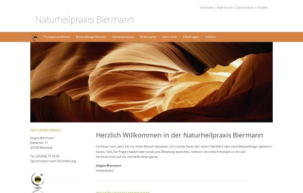 Vorschau von www.naturheilpraxis-biermann.de, Jürgen Biermann, Heilpraktiker