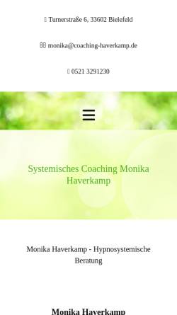 Vorschau der mobilen Webseite www.coaching-haverkamp.de, Lösungswege - Monika Haverkamp