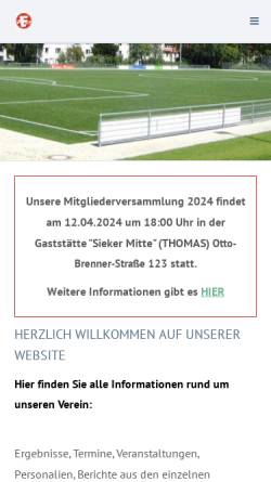 Vorschau der mobilen Webseite www.tus-eintracht.de, Turn- und Sportvereinigung Eintracht Bielefeld e.V.