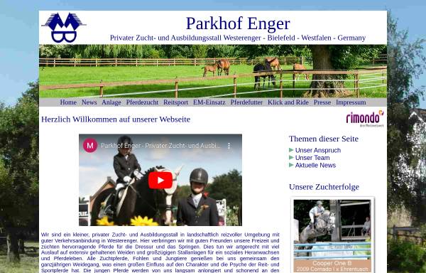 Vorschau von www.parkhof-enger.de, Parkhof Enger, Ulrike Winter & Michael Brinkhoff