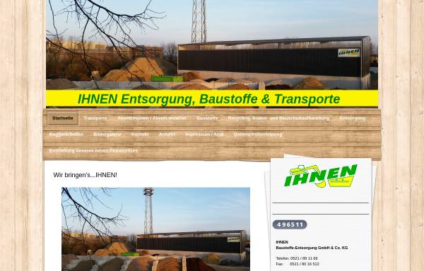 Vorschau von www.ihnen-transporte.de, Ihnen-Transporte