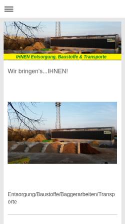 Vorschau der mobilen Webseite www.ihnen-transporte.de, Ihnen-Transporte