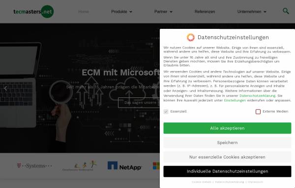 Vorschau von tecmasters.net, Tecmasters GmbH