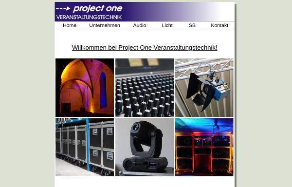 Vorschau von www.projectone.de, Project one Veranstaltungstechnik
