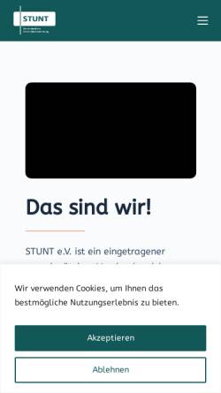Vorschau der mobilen Webseite stunt-bielefeld.de, Stunt e.V.