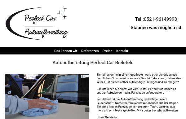 Vorschau von www.autoaufbereitung-bielefeld.de, Perfect Car Autoaufbereitung, Inhaber Cetin Yilmaz