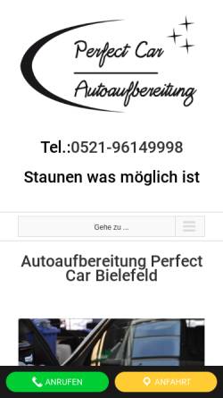 Vorschau der mobilen Webseite www.autoaufbereitung-bielefeld.de, Perfect Car Autoaufbereitung, Inhaber Cetin Yilmaz