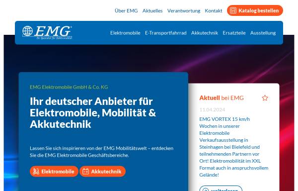 Vorschau von www.emg-elektromobile.com, EMG Elektromobile GmbH & Co. KG