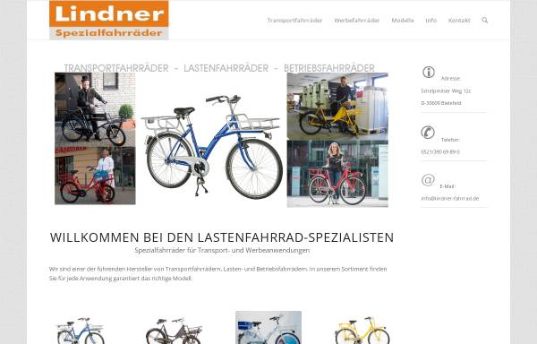 Vorschau von lindner-fahrrad.de, Lindner Spezialfahrräder