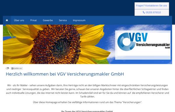 Vorschau von www.versicherungsmakler-owl.de, VGV Versicherungsmakler GmbH