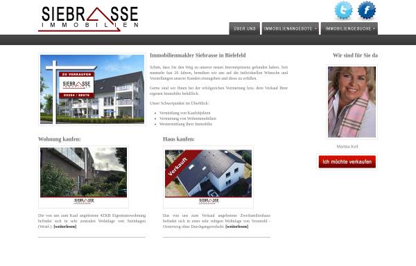 Vorschau von www.siebrasse-immobilien.de, Siebrasse Immobilien