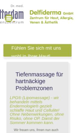 Vorschau der mobilen Webseite www.derma-bochum.de, Hautarztpraxis Dr. med. J. Kerner-C.T. Pieck
