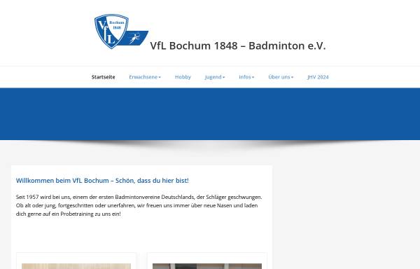Vorschau von vflbochum-badminton.de, VfL Bochum - Abteilung Badminton 1848 e.V.