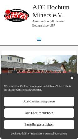 Vorschau der mobilen Webseite www.bochum-miners.de, Bochum Miners