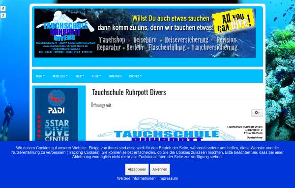 Vorschau von www.tauchschule-ruhrpott-divers.de, Tauchschule Ruhrpott Divers