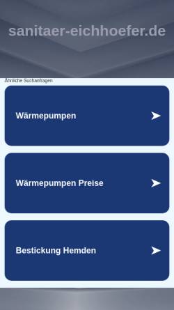 Vorschau der mobilen Webseite sanitaer-eichhoefer.de, Sanitär Eichhöfer
