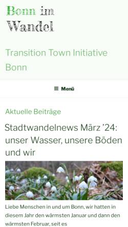 Vorschau der mobilen Webseite bonnimwandel.de, Bonn im Wandel e.V.
