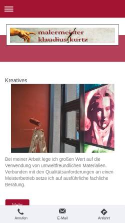 Vorschau der mobilen Webseite www.klaudius.de, Malermeister Klaudius Kurtz