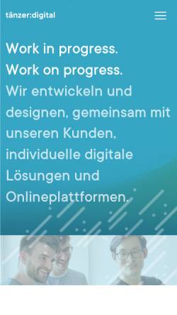 Vorschau der mobilen Webseite www.taenzer.de, Tänzermedien GmbH