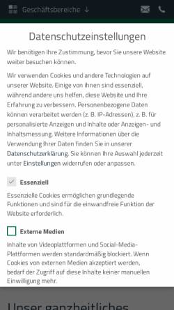 Vorschau der mobilen Webseite baumannlogistik.de, Baumann Logistik GmbH & Co. KG