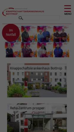Vorschau der mobilen Webseite www.kk-bottrop.de, Knappschaftskrankenhaus Bottrop GmbH