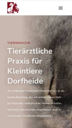 Vorschau der mobilen Webseite www.tierarztpraxis-dorfheide.de, Tierärztliche Praxis Dorfheide