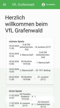 Vorschau der mobilen Webseite www.vfl-grafenwald-jugend.de, VfL Grafenwald e.V. Abteilung Fußball / Jugend