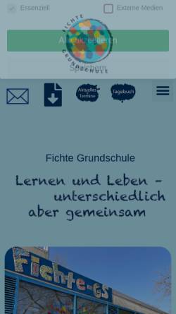 Vorschau der mobilen Webseite www.fichte-gs.de, Fichte Grundschule