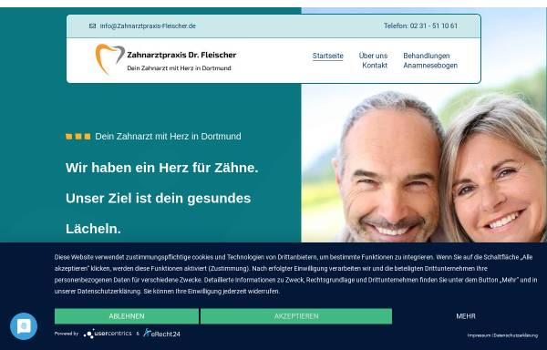 Vorschau von www.zahnarztpraxis-fleischer.de, Zahnarztpraxis Dr. Fleischer