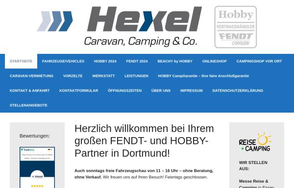 Vorschau von www.hexel-caravan.de, Hexel GmbH