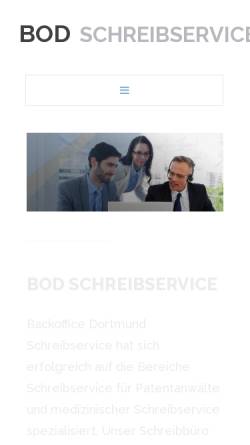 Vorschau der mobilen Webseite www.backoffice-dortmund.eu, Backoffice Dortmund Martina Hartley