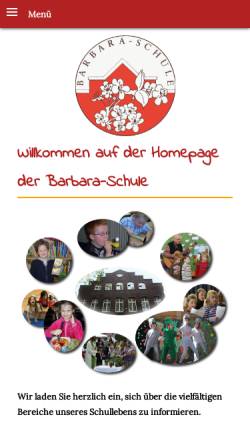 Vorschau der mobilen Webseite barbara-schule.de, Barbara-Schule
