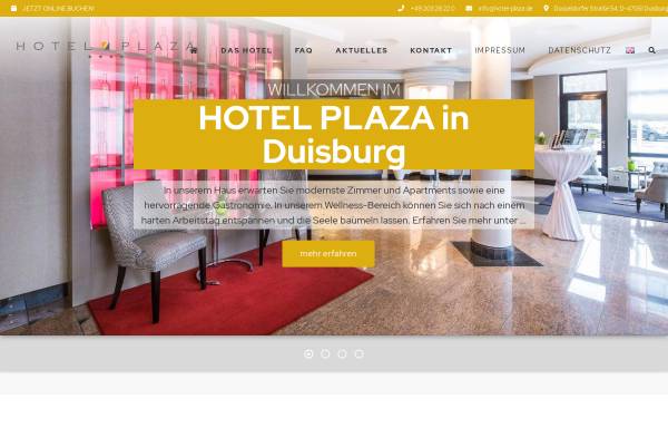 Vorschau von www.hotel-plaza.de, Hotel Plaza Duisburg