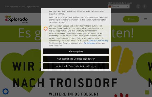 Vorschau von www.explorado-duisburg.de, Explorado Duisburg