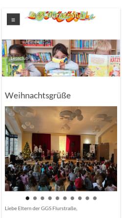 Vorschau der mobilen Webseite www.ggs-flurstrasse.de, Gemeinschaftsgrundschule Flurstraße