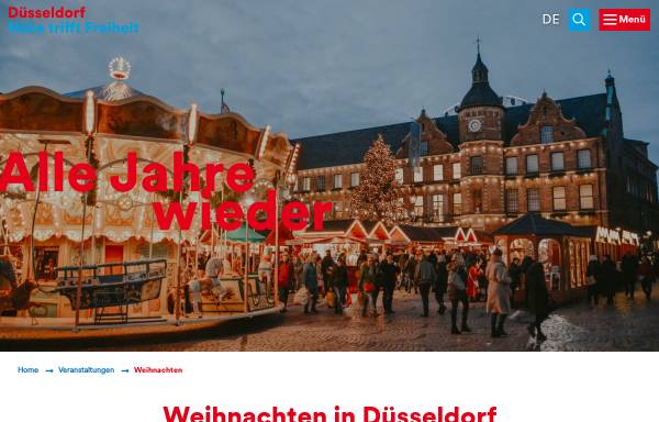 Vorschau von www.duesseldorf-tourismus.de, Düsseldorf, Weihnachtsmarkt