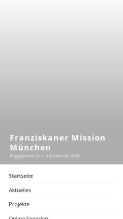 Vorschau der mobilen Webseite www.mission.franziskaner.de, Franziskaner-Kloster