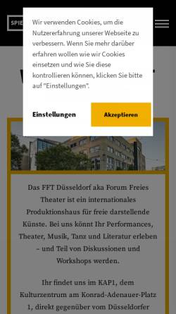 Vorschau der mobilen Webseite www.forum-freies-theater.de, Forum Freies Theater