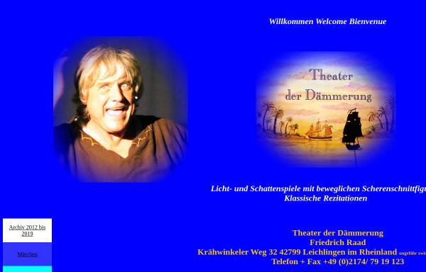 Vorschau von www.theaterderdaemmerung.de, Theater der Dämmung