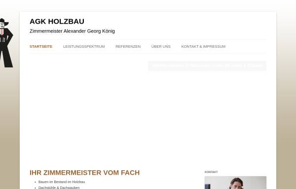 Vorschau von www.agk-holzbau.de, Zimmermeister Alexander Georg König