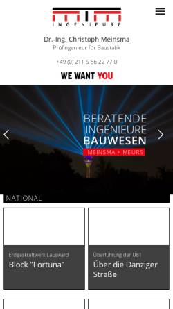 Vorschau der mobilen Webseite www.mtm-ingenieure.de, Ingenieurbüro für Bauwesen