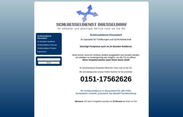Vorschau von www.xn--schlsseldienst-duesseldorf-1zc.de, Schlüsseldienst Düsseldorf, CeWe Consulting GmbH