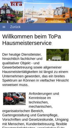 Vorschau der mobilen Webseite www.topa-hausmeisterservice.de, Topa Hausmeisterservice